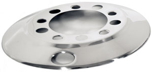 Stud-Piloted Front Wheel Cover for 22.5" Wheels